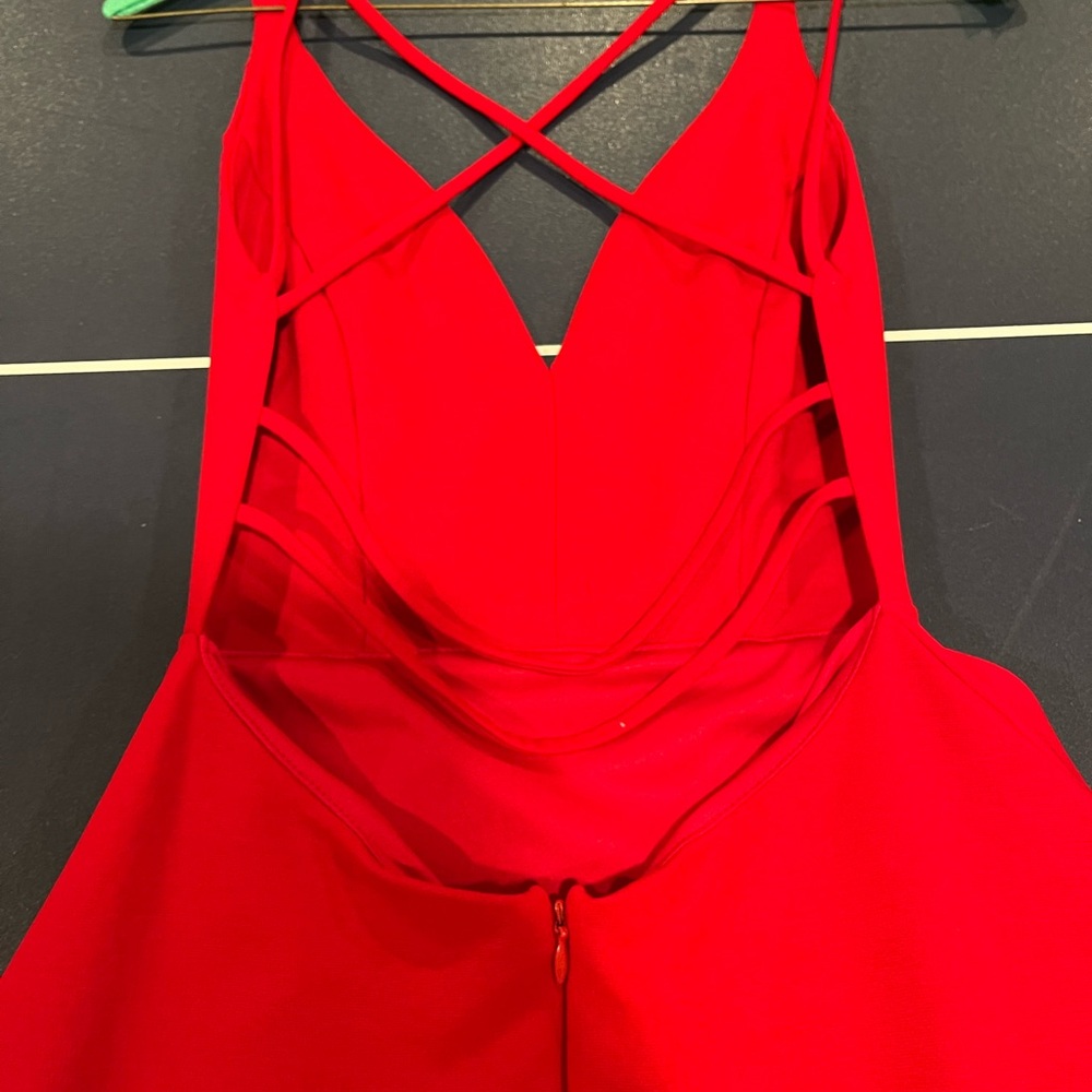Lulu's Vibrant Red Backless Dress - Picture 5 of 6